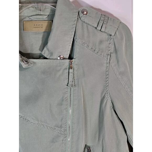 BLANKNYC / GOOD TIMES AHEAD MOTO JACKET Size Small Green Zippers And Snaps - Picture 7 of 11